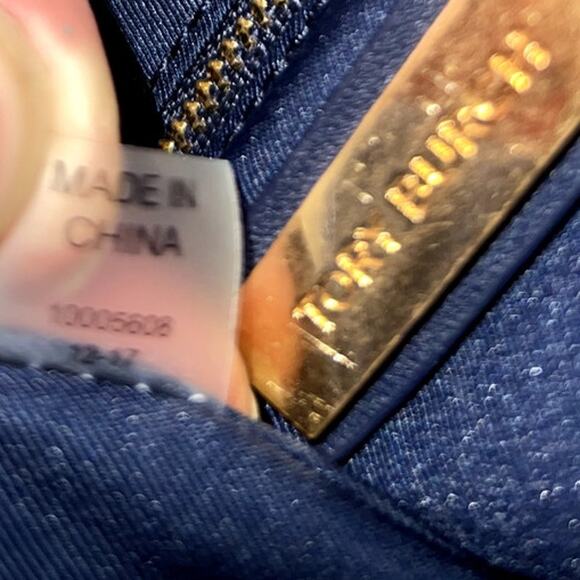 TORY BURCH Fleming Navy Blue Leather Quilted Backpack - Picture 6 of 10